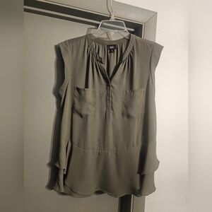 Mossimo Sage/Army Green Sleeveless Blouse
